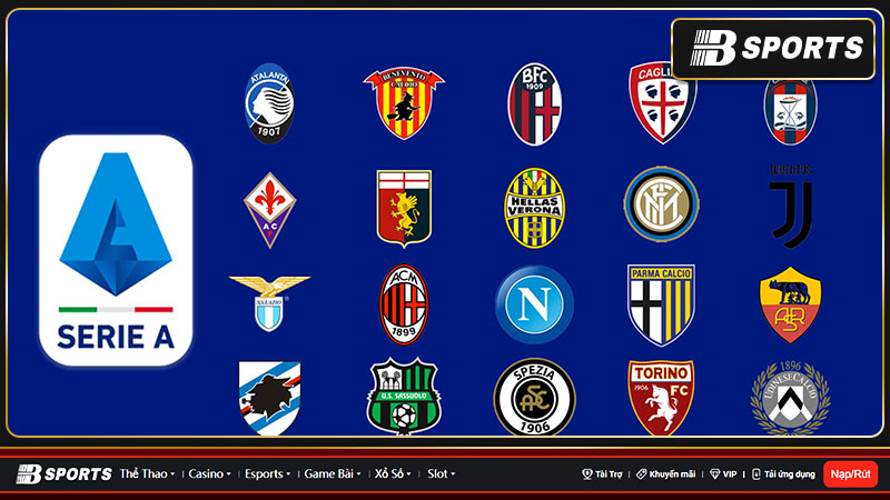 Top 3 nhà vô địch Serie A nhiều nhất trong lịch sử thi đấu