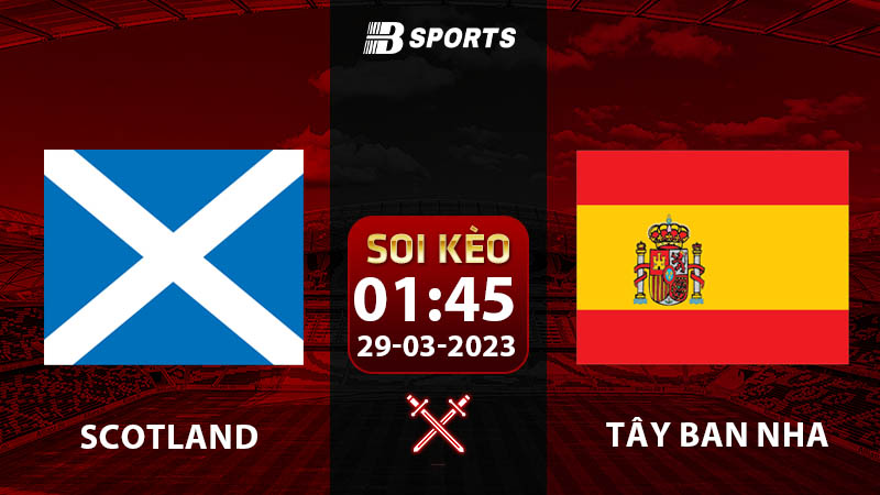 Soi kèo Scotland vs Tây Ban Nha 1h45 29/3 (Vòng Loại Euro 2024 vòng 2)